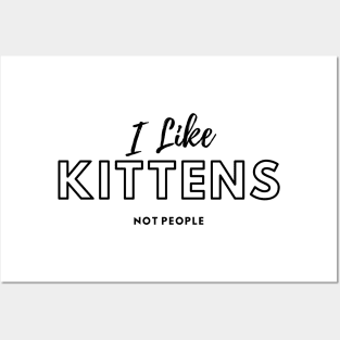 I Like Kittens Not People Posters and Art